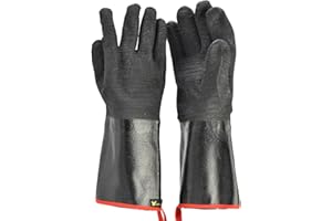 G & F PRODUCTS G & F Premium Leather BBQ Gloves, Heat & Fire Resistant, Suede Palm, Puncture & Cut Resistant, Cotton Lining, Ideal for Grilling, Animal Handling, Gardening, Thorn Pruning, Fire Pit & Outdoor Work