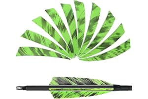 HANDBAIGE 36pcs 4-Inch Shield Cut Natural Feathers Arrow Real Turkey Fletchings Archery Right Wing Vanes Arrow Turkey Fletches for Hunting and Shooting