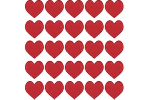 MECCANIXITY Felt Heart Cutout for Valentine's Day Wedding Handmade Love Hearts Decoration 1.6 Inch for Home Decor Party Craft