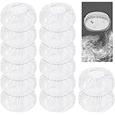 12 Pcs Detector Cover Fire Alarm Dust Paint Cover Stretch Plastic Fire Alarm Thicken Elastic Paint Covers During Commercial Building Home Alarms Cooking or Baking Use, White