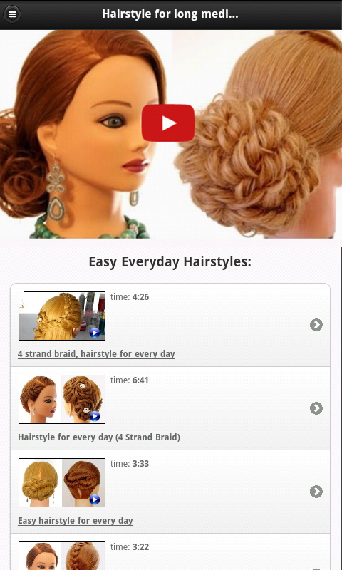 Cute hairstyles app amazon com easy hairstyles video 