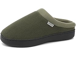 UBFEN Mens Slippers for Indoor Bedroom Memory Foam