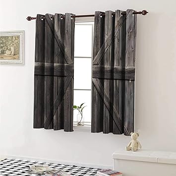 Amazon Com Shenglv Rustic Customized Curtains Old Wooden Door