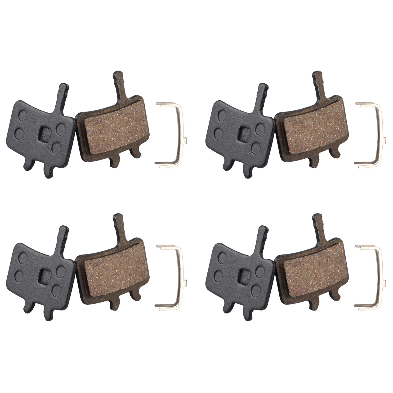 Futheda 4 Pairs Resin and Semi-Metallic Bike Bicycle Disc Brake Pads Compatible with Avid BB7 Juicy 3 Juicy 5 Juicy 7
