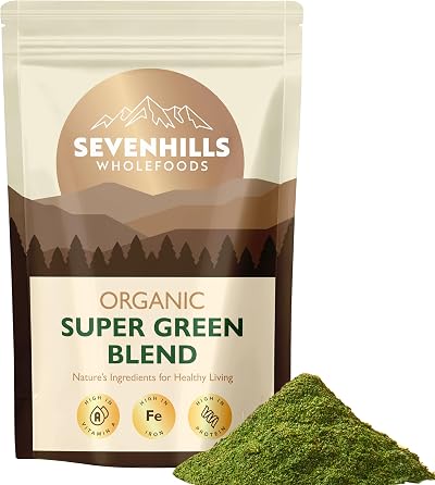 Sevenhills Wholefoods Organic Super Greens Blend 200g Spirulina Chlorella