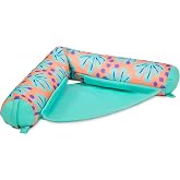 Big Joe Noodle Sling Pool Float, No Inflation Needed, Shells Peach | Polystyrene Bean Filled, Refillable, Double Sided Mesh, UV-Protected, Weather-Resistant, Fade-Proof Fabric