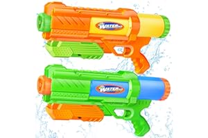 Super Water Gun for Adults Kids: 2 Pack - 1200CC Water Toy Gun Super Water Squirt Blaster Soaker Long Range High Capacity Swi