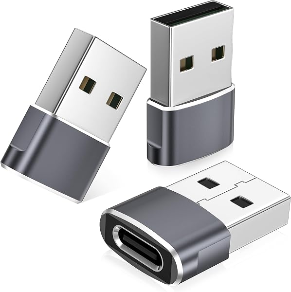 Basesailor USB to USB C Adapter,USBC Female to USB A Male Charger Adapter | Type C Converter for iPhone 17 17e Pro Max,16 15,