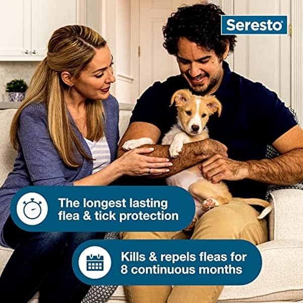 SERESTO SMALL DOG VET-RECOMMENDED FLEA & TICK TREATMENT & PREVENTION COLLAR FOR DOGS UNDER 18 LBS. | 8 MONTHS PROTECTION
