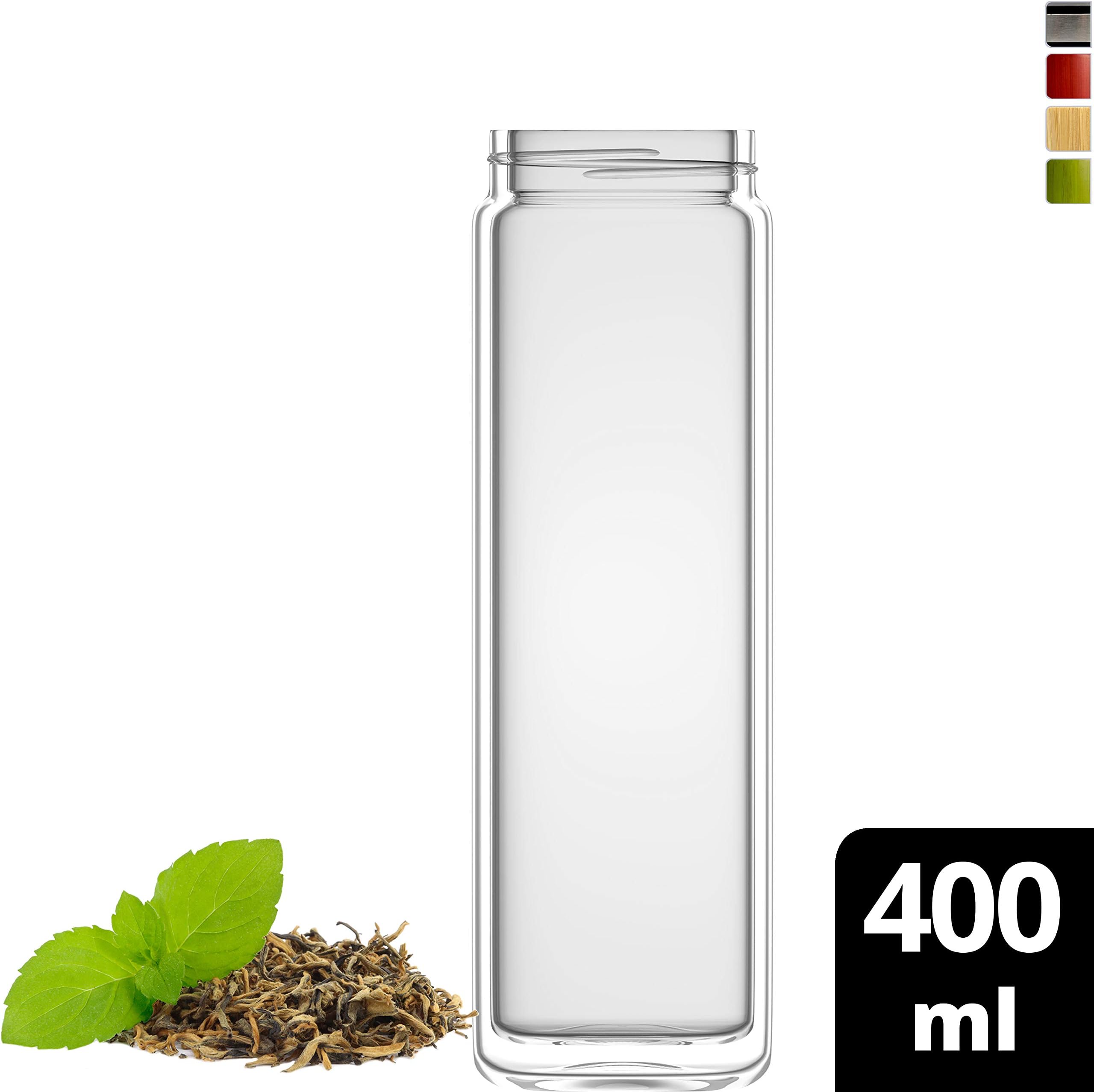 amapodo Replacement Glass 400 ml Clear for Teapot, Drinking Bottle, Glass Bottle, Tea Cup