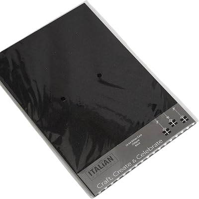 Italian Options Non-Shed Glitter Cardstock 250gsm A4 Black 10 Sheets