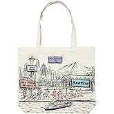 Beary Blu Cities Around the World Artwork Tote Bag Series- Designed in the USA, 17"x14", Double Sided Print, Souvenir & Gift