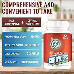 Cordyceps Mushroom Capsules - Immune & Energy