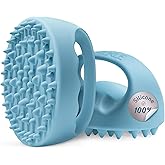 SILKLE Cellulite Massage Tool & Lymphatic Drainage Massager - Silicone Anti Cellulite Massage Brush for Body Sculpting with Ergonomic Handle - Cellulite Remover for Legs, Thighs and Belly - Blue
