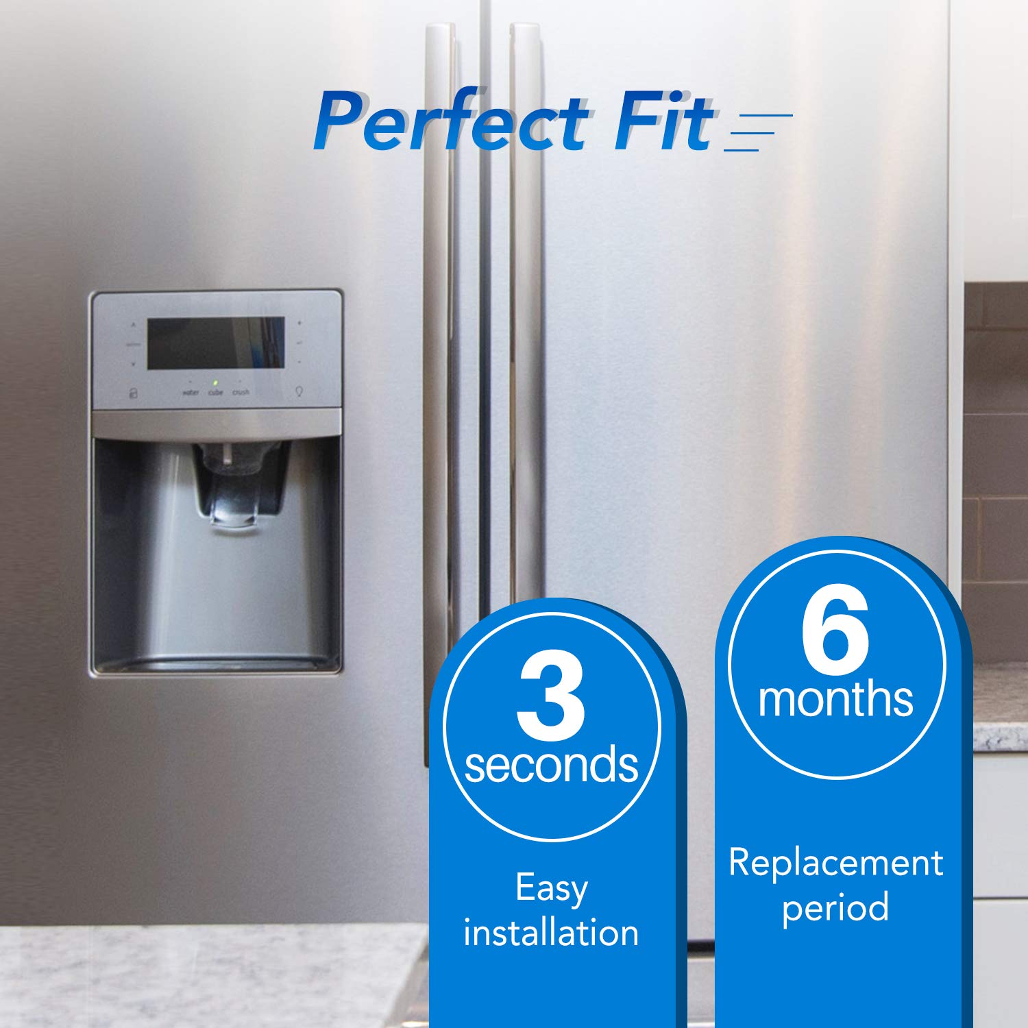 ICEPURE ADQ36006101 9690 Water Filter Replacement for LG LT700P, Kenmore Elite 46-9690 ADQ36006102, RWF1200A, CLCH106, RWF1052 LFX28968ST LFXS29626S LFXS30766S LFX31925ST LFX31945ST Refrigerator,3PACK