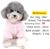 Zunea Pink Winter Fleece Dog Coat Small Size S Chest 32cm Back 20cm view 3