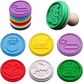 Silicone Christmas Cookie Stamps, Christmas Cookie Cutter for Baking, Party Novelty DIY Baking Gift, Non stick and BPA Free