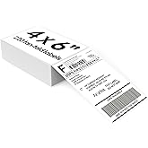 Airuntek 4x6 Thermal Labels, 220 Fanfold Labels, Perforated & Strong Adhesive, Compatible with Direct Thermal Printers for USPS UPS FedEx DHL Address Shipping Label