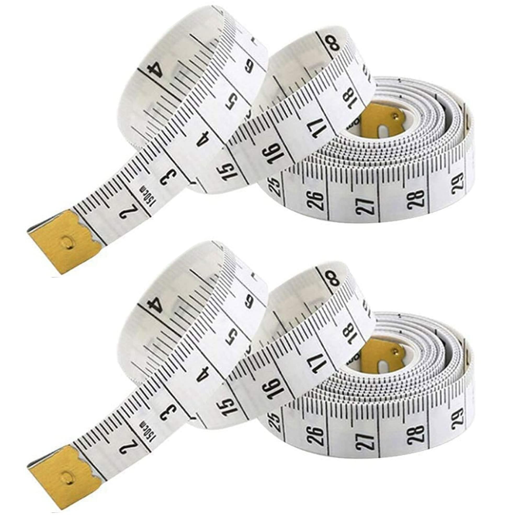 Double Sided Tape Measure (2 Pack) Perfect to Body Measuring, Sewing/Tailors Tape, Durable Flexible Fibre Glass Material, 60 Inches / 150cm - 2 Pack