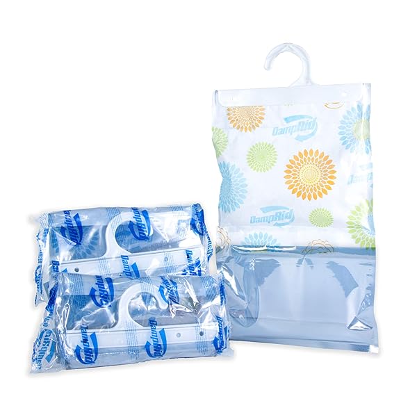 DAMPRID HANGING BAG, MOISTURE ABSORBER, PACK OF 3 (16 OZ. EA.), 3 PACK, BLUE