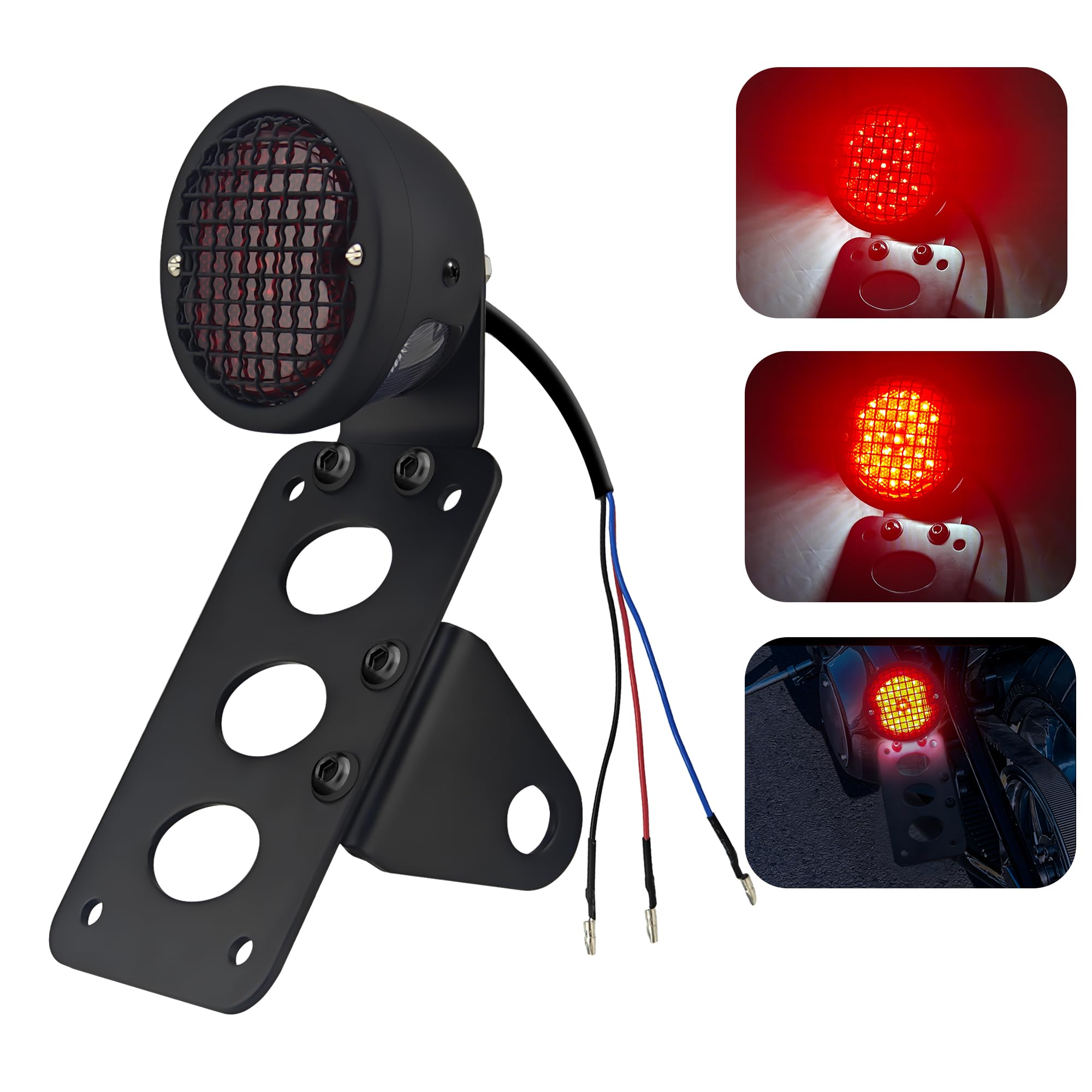 Photo 1 of ***MISSING PARTS***
FATECIM 3/4" Motorcycle LED Brake Tail Light with Bracket, Motorcycle Rear License Plate Light Side Mount for Harley Sportster Bobber Chopper Cruiser Honda Yamaha Suzuki Kawasaki Black