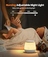 Dreamegg White Noise Machine Portable 24 Sounds 8 Night Lights Baby Sleep view 5