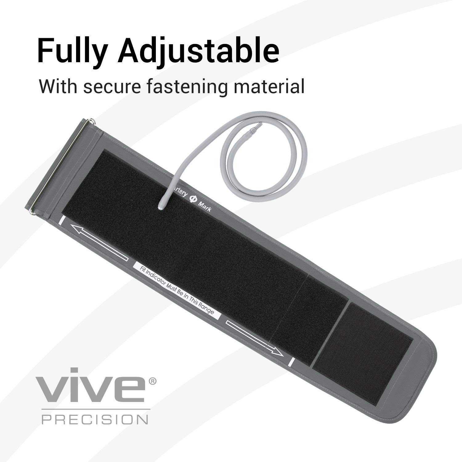 Vive Precision Blood Pressure Cuff Replacement - Compatible with Omron Series 5 & Most BP Monitors - Universal Cuff for Adults, Seniors & Elderly (Medium)