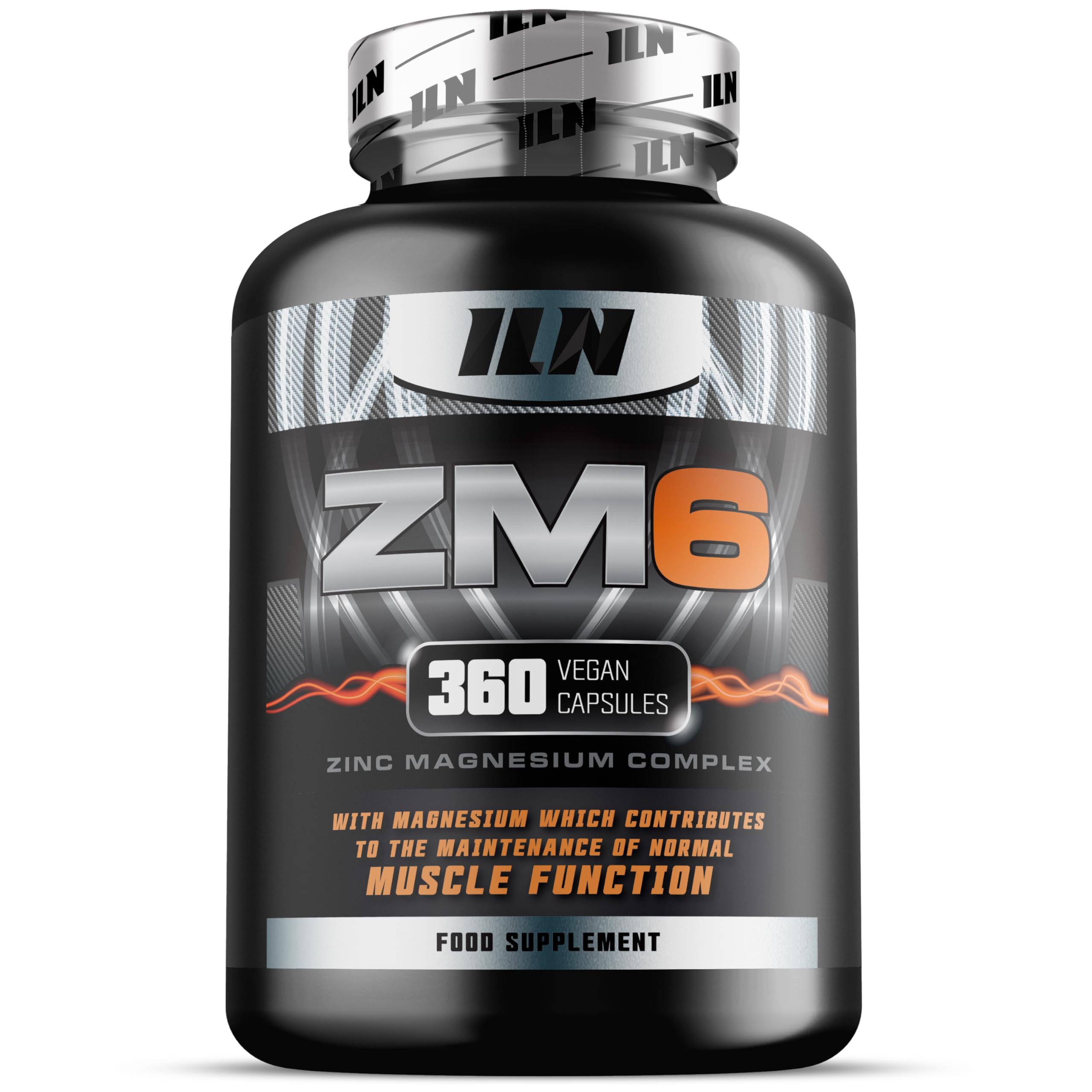 ZM6 - High Strength Zinc Magnesium Supplement for Men and Women - Zinc and Magnesium Tablets for Normal Muscle Function (360 Vegan Capsules)
