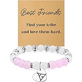 Friendship Bracelets Gifts for Friend Bestie Bracelet for Women Beaded Bracelet Jewelry Long Distance Friendship Gifts for Friend Sister Birthday Gift for Bff Mothers Day Christmas Birthday Gift