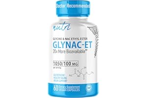 NATURE'S FUSIONS GlyNAC-ET NAC Supplement N-Acetyl Cysteine Ethyl Ester - 20x More Bioavailable Than GlyNAC - Glycine & N-acetylcysteine Ethyl Ester Anti Aging Supplement, Boost Glutathione (60 Capsules)