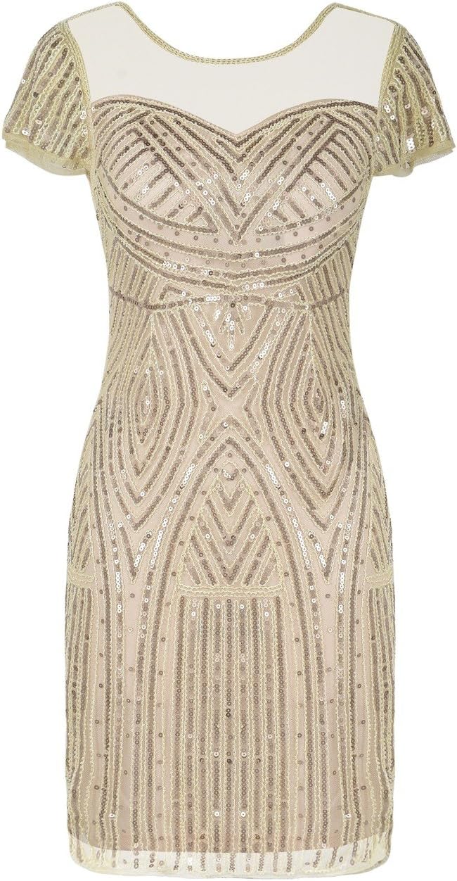 Women's 1920s Flapper Dresses Inspired Sequins Cocktail Great Gatsby Dress