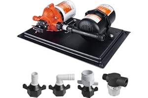 SEAFLO 33 Series Water Pump and Accumulator Tank System - 115V, 3.3 GPM, 45 PSI, 0.2-Gallon Tank | Reduces Cycling | For Marine, RV, Off-Grid, and Home Use | 4-Year Warranty