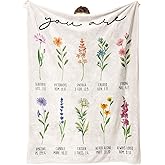 Afterprints Christian Gifts for Women, Christian Blanket with Flowers, Birthday Gifts for Women, Inspirational, Religious Gifts for Sister, Friend, Daughter, Mom, Soft Throw Blankets 50'' x 60''