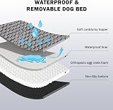 JOEJOY Medium Dog Bed Orthopedic Support Waterproof Cover 71x58x17 cm view 4