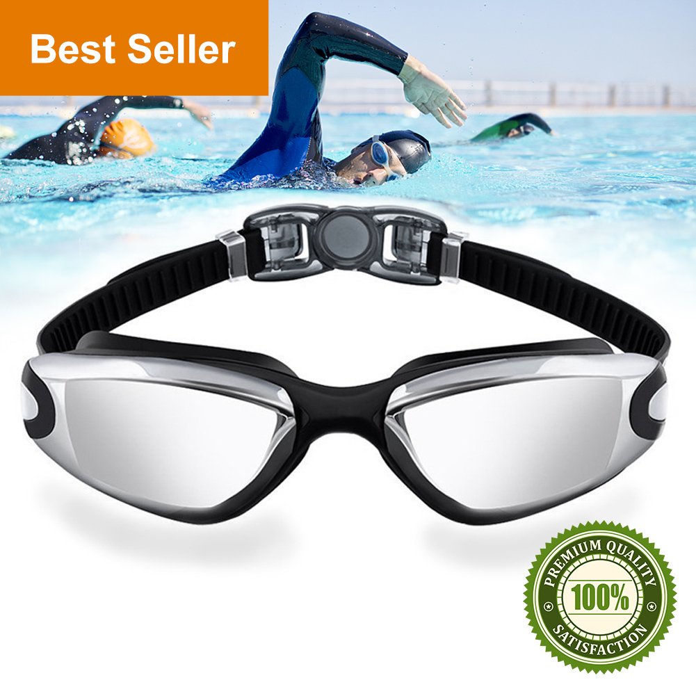 HUNDA Gafas de Natación Profesional Anti Niebla y Protección UV Amplia Visión para Hombres,Mujeres,Niños