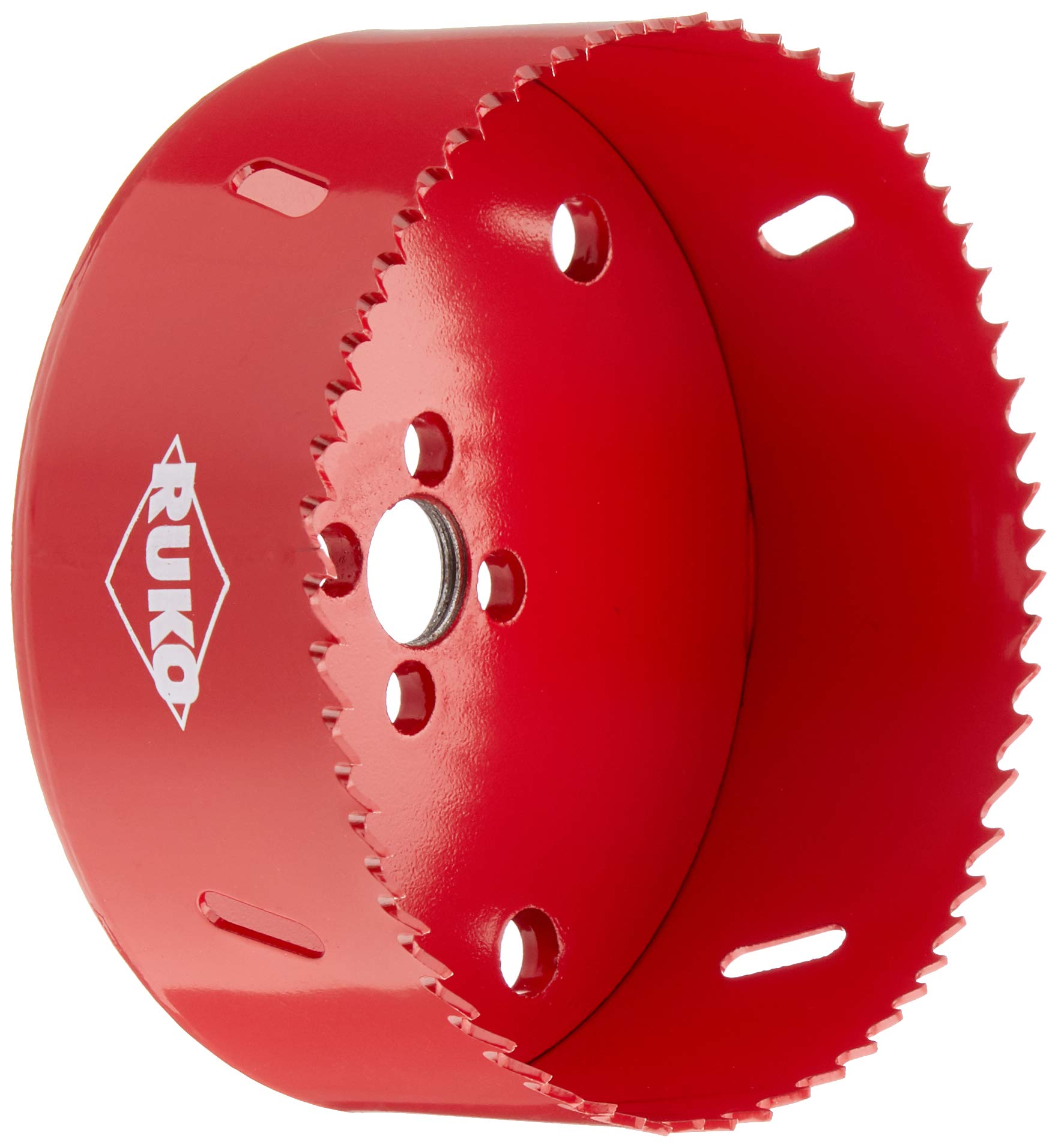 Ruko HSS Bi-Metal Hole Saw with Varied Toothing, Red Finish, 111mm Diameter, R106111