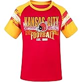 Geneisteck Mens City Football Fans Athletic Arm Stripe Tee Raglan Tee T-Shirts - Yellow & Red