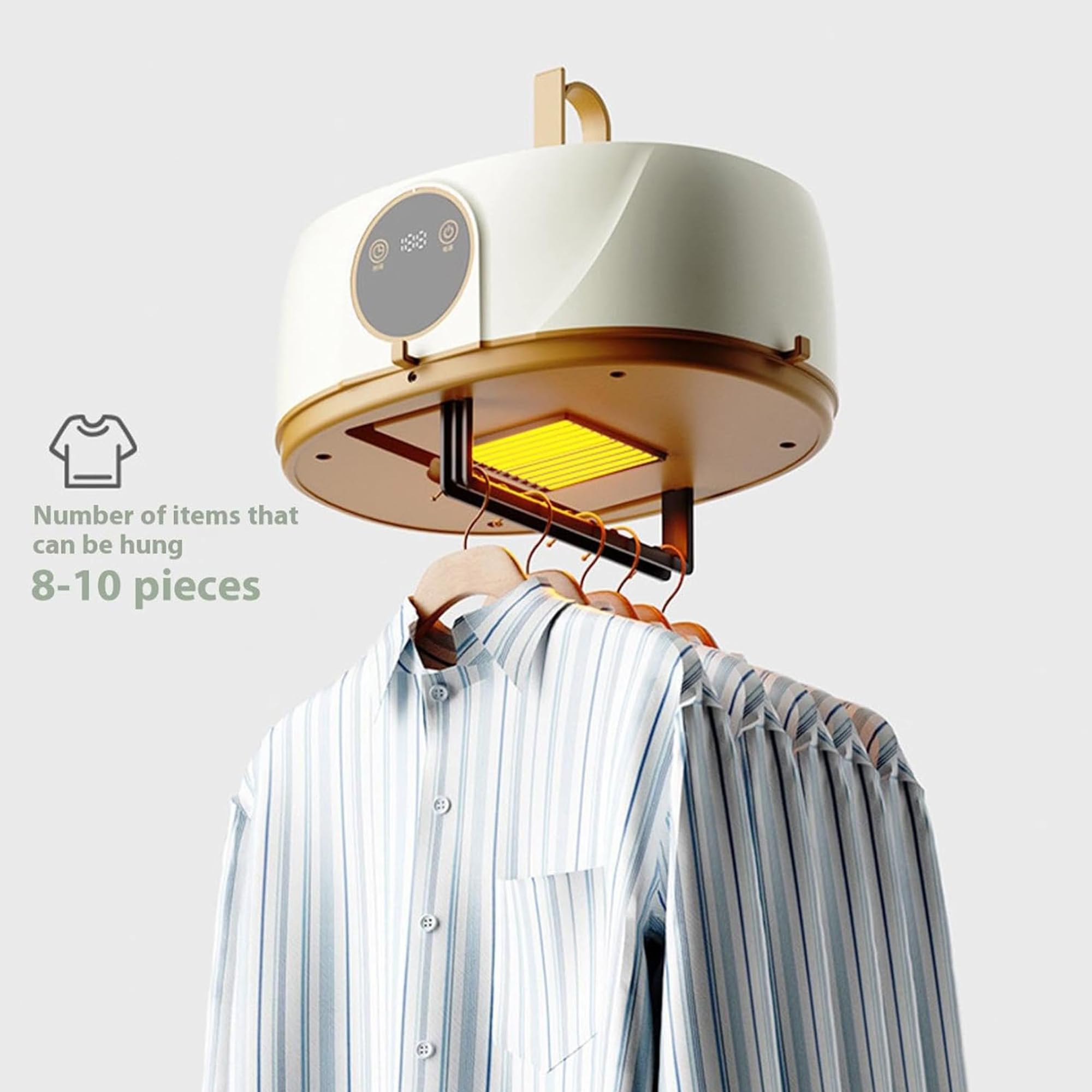 Airinox Automatic Ironing Machine, Automatic Ironing Machine for Home, 2-in-1 Garment Steamer & Folding System with Vertical Steam, Indoor/Outdoor Use (White)