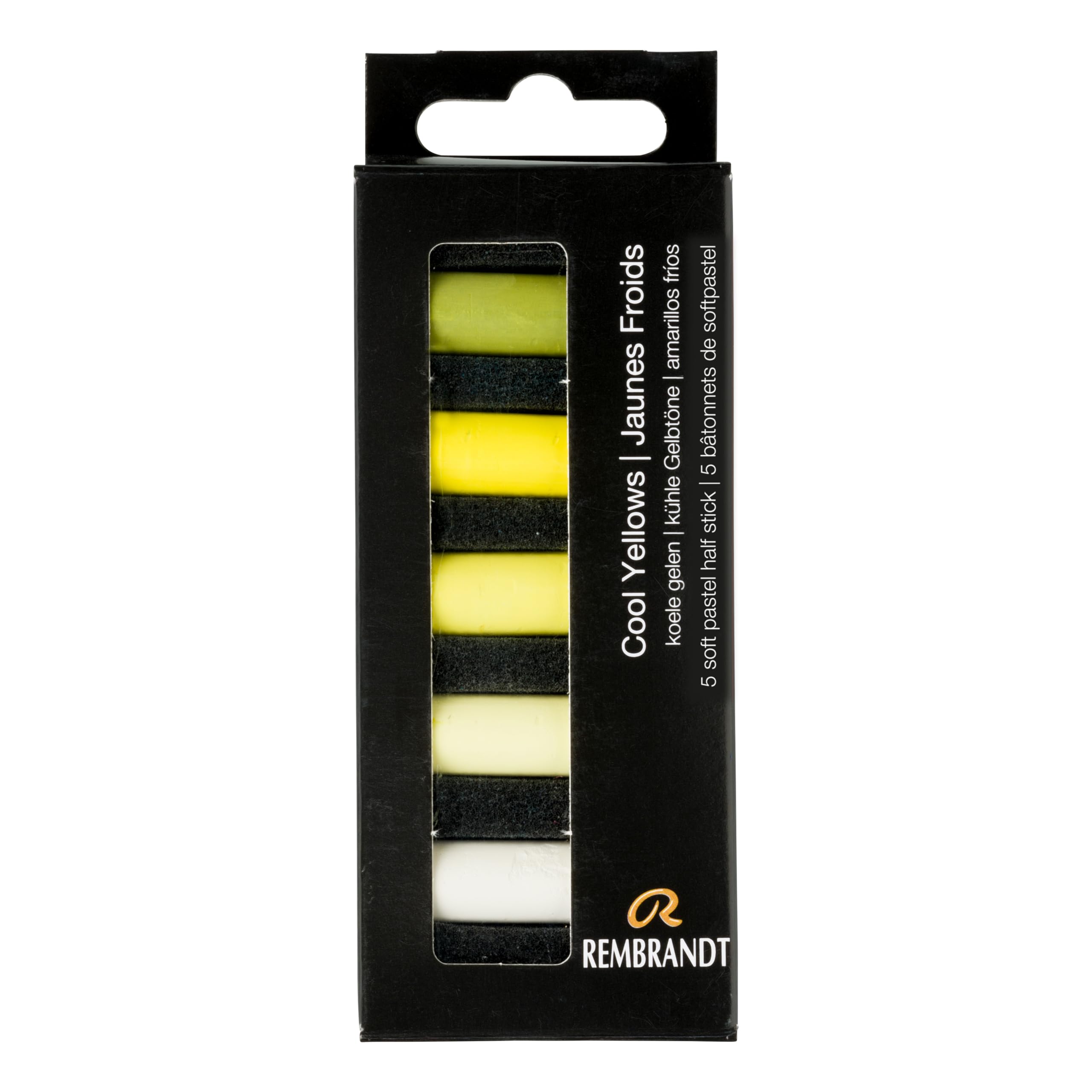 Rembrandt Professional Soft Pastel Set Cool Yellow | 5 Half Pastels