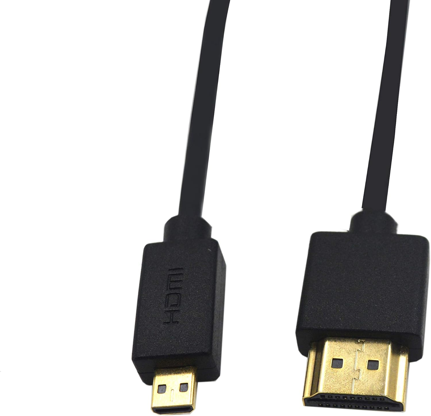 Duttek HDMI to Micro HDMI Cable, Extreme Slim/Thin and Flexible Micro HDMI Male to HDMI Male Cable for 1080P, 4K, UltraHD, 3D