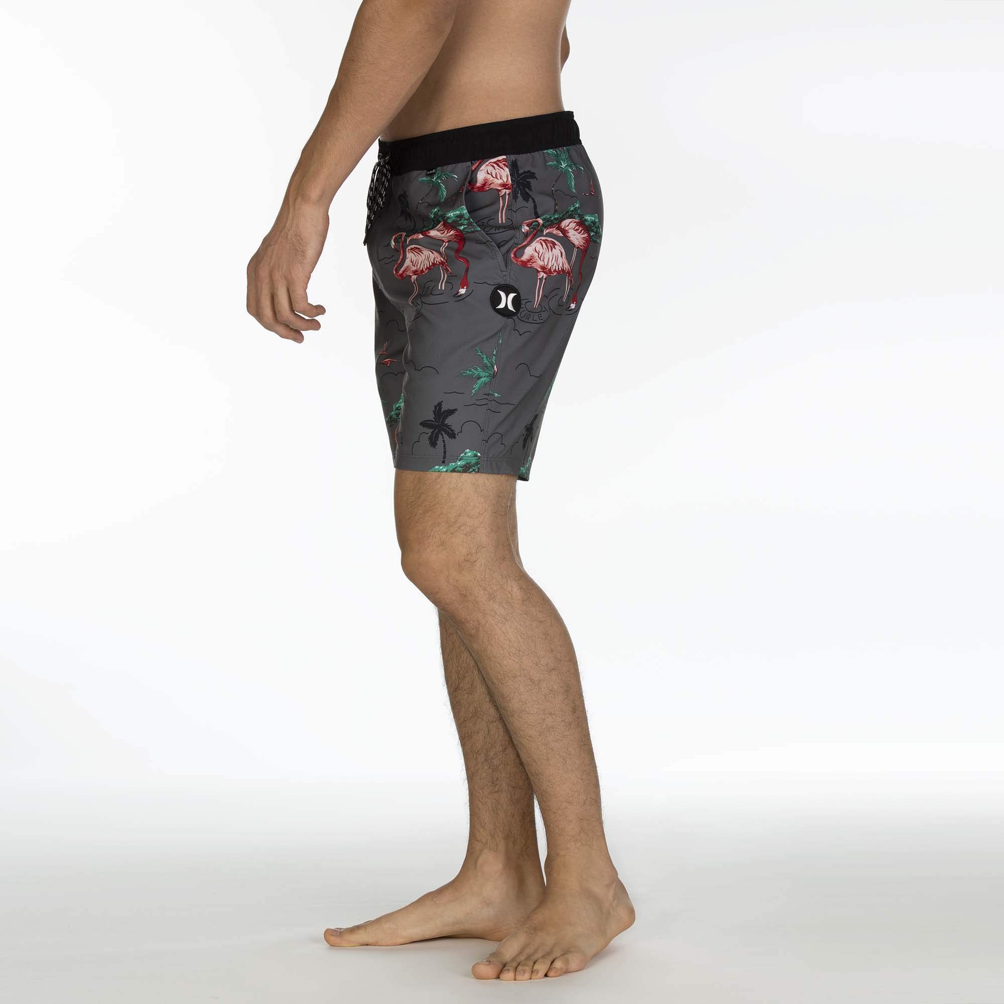 Hurley Men's Flamingo Printed 17" Swim Short Volley Beachwear Central