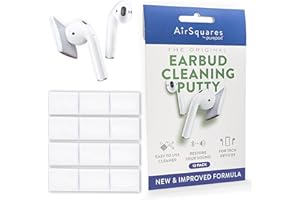 AirSquares Earbud Cleaning Putty, The Original Cleaner Kit for Earbuds & Tech Devices | Ideal for Wireless Earbuds | Easily Remove Wax Dirt & Gunk from The Speaker Grills of Your Devices (12 Pack)