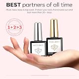 Modelones Pink Brown Builder Gel with Base Top Coat 3Pcs Set view 8