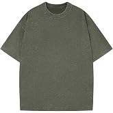 MIDMX Oversized T Shirts for Men 230GSM Heavyweight Cotton Tees | Crew Neck, Reinforced Collar, Soft Fabric Feel, Durable Construction, Streetwear Style, Casual Wear, Workout, Gym, Travel