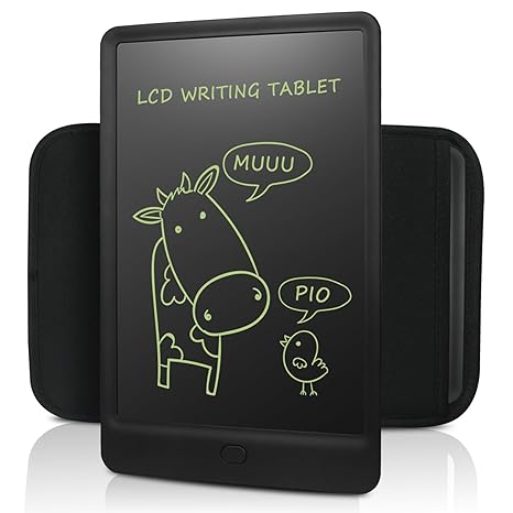 NEWYES LCD Writing Tablet 10 Zoll Schreibtafel mit Einer Hülle (Schwarz)