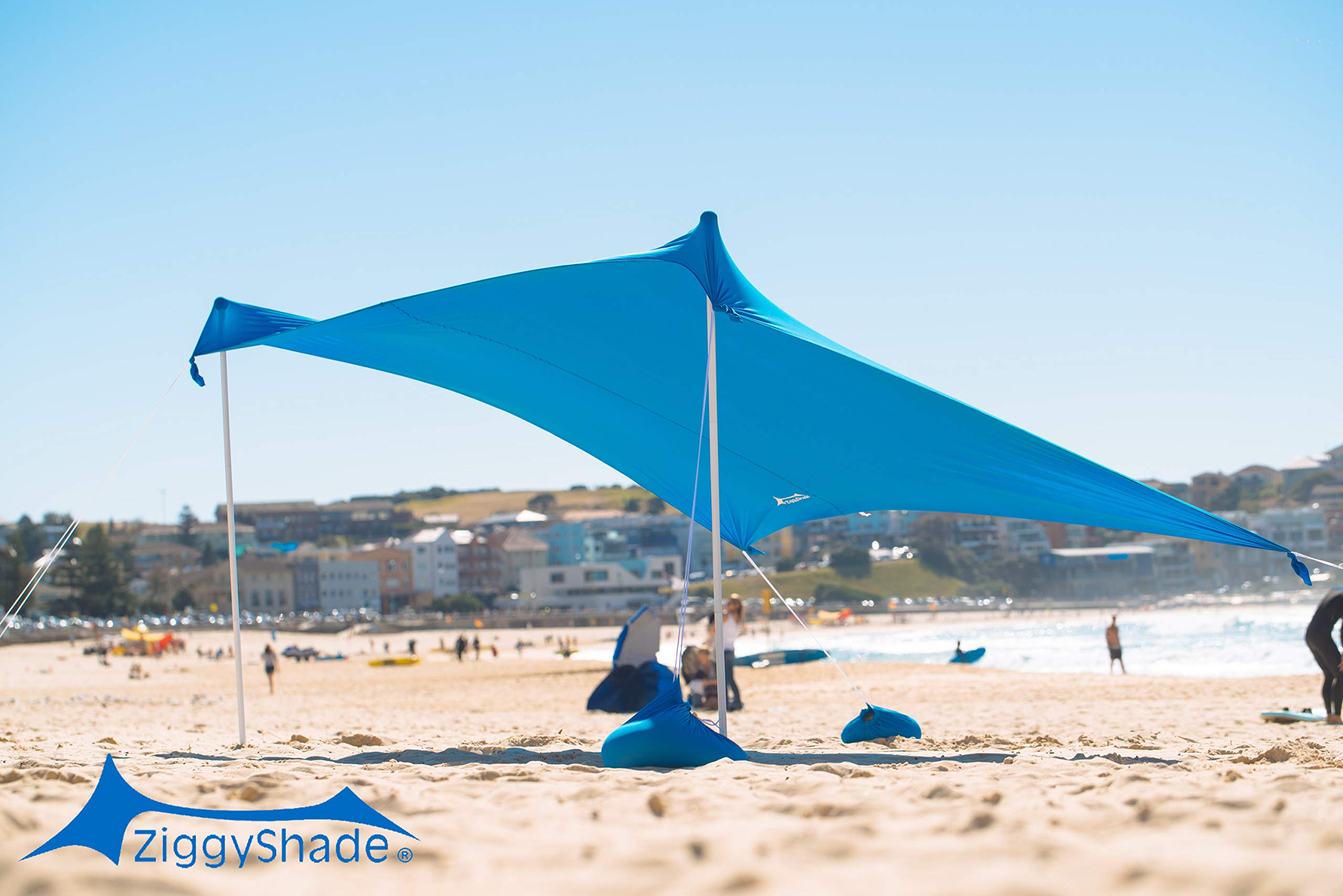 Buy ZiggyShade Family Beach Sunshade Lightweight Sun Shade Tent with