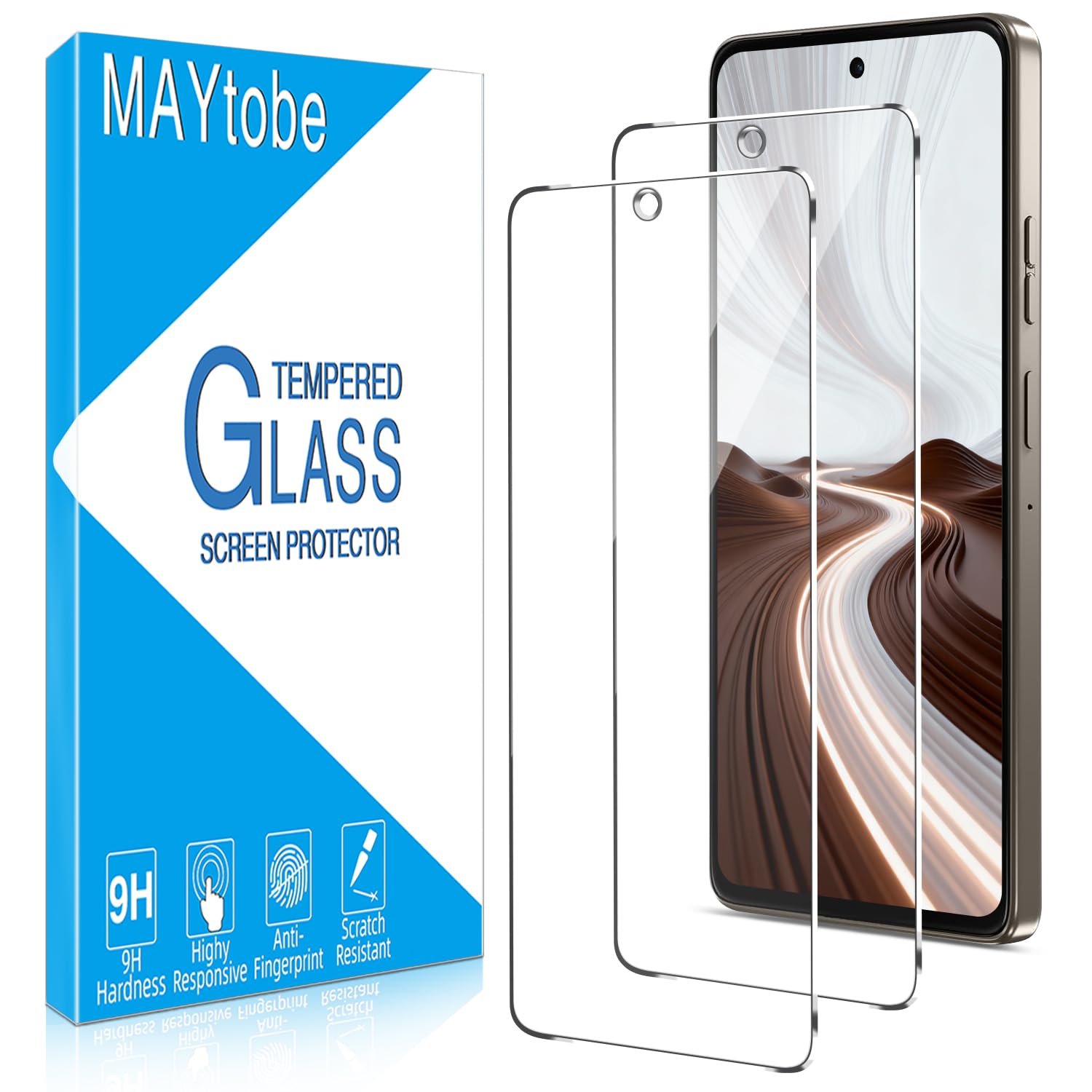 MAYtobe [2-Pack Screen Protector for Motorola Moto G Power 2026 Tempered Glass, 9H Hardness, Anti Scratch, Easy to Install