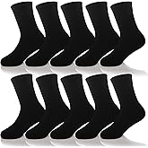 AMENLAN Kids Classics Crew Socks 10 Pairs Child Boy Girls Athletic Cotton Basic School Uniform Breathable Casual Sports Socks