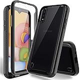HATOSHI Samsung Galaxy A01 Case with Built in Screen Protector, Military Grade Heavy Duty Protection, Crystal Clear Back, Ful