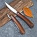 KATSU Handmade Japanese Classic Pocket Folding Knife with Single Piece Wood Handle (Cocobolo Wood Handle + D2 Blade)